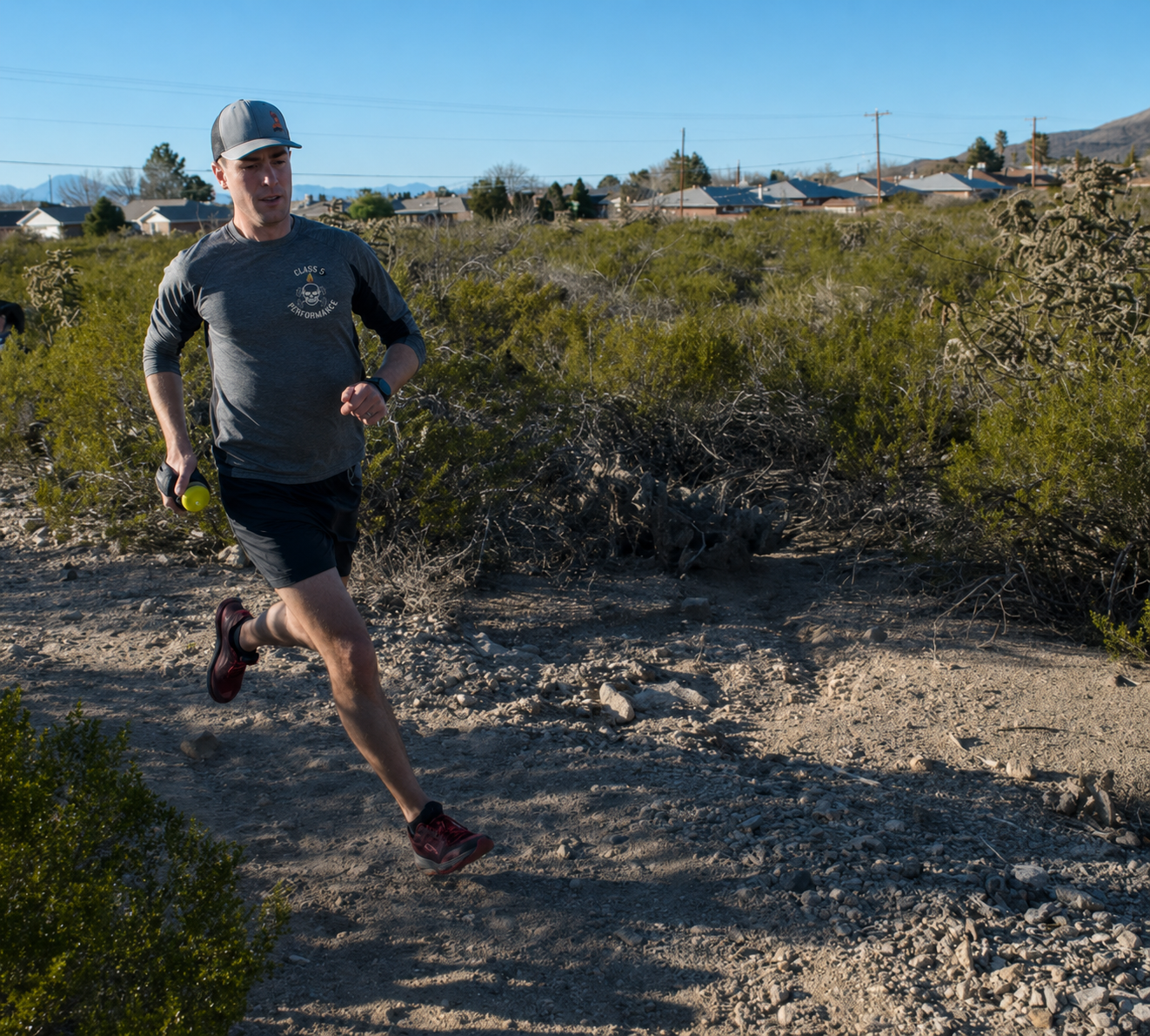 Runner training for the Air Force HAMR shuttle run