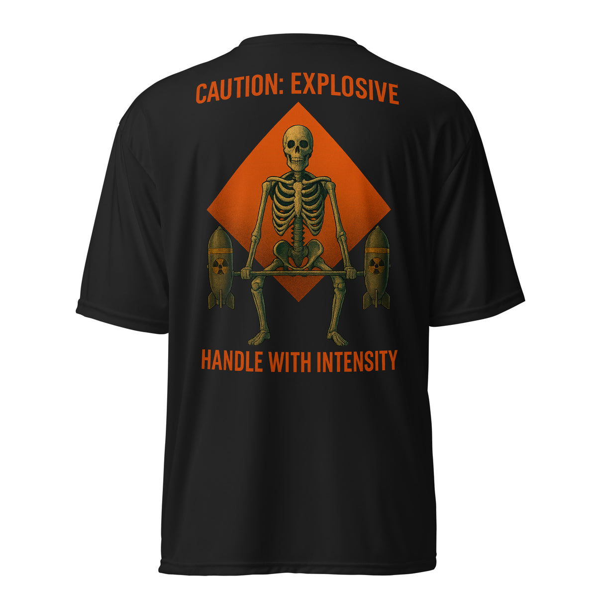 Caution Explosive Handle With Intensity performance training tee - Class 5 Performance